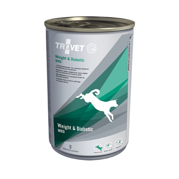 Trovet Weight & Diabetic WRD veterinārie konservi suņiem diabētam 400 g